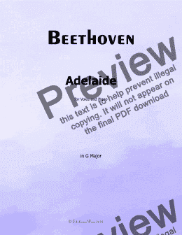 page one of Beethoven-Adelaide, in G Major