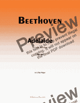 page one of Beethoven-Adelaide, in G flat Major