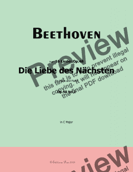 page one of Beethoven-Die Liebe des Nachsten,Op.48 No.2,in C Major