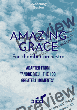 page one of AMAZING GRACE - for chamber orchestra