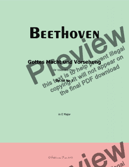 page one of Beethoven-Gottes Macht und Vorsehung,in E Major