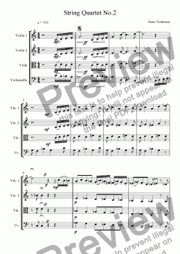 page one of string quartet no.2