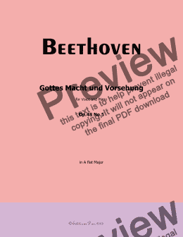 page one of Beethoven-Gottes Macht und Vorsehung,in A flat Major