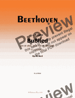 page one of Beethoven-Bußlied,Op.48 No.6,in a minor