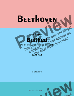 page one of Beethoven-Bußlied,Op.48 No.6,in a flat minor