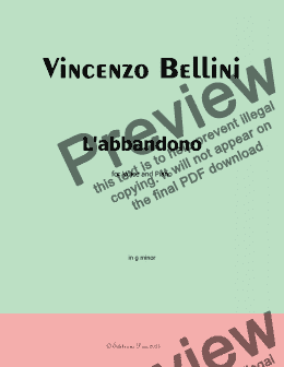 page one of V. Bellini-L'abbandono,in g minor