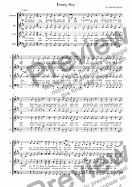 page one of danny boy - Full Score