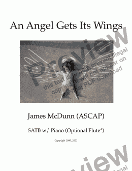 page one of An Angel Gets Its Wings_2023 - Score and parts