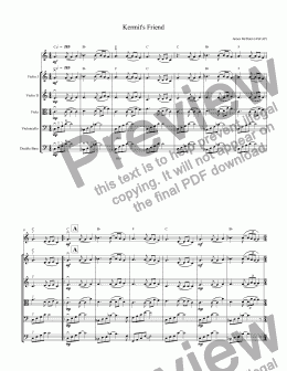 page one of Kermit's Friend - Full Score