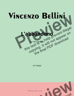 page one of V. Bellini-L'abbandono,in f minor