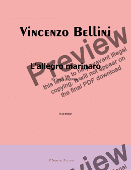 page one of V. Bellini-L'allegro marinaro,in d minor