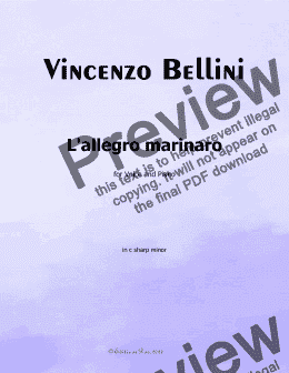 page one of V. Bellini-L'allegro marinaro,in c sharp minor