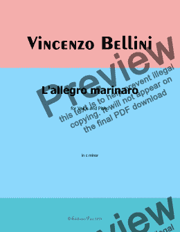 page one of V. Bellini-L'allegro marinaro,in c minor