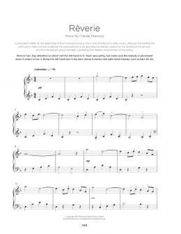 page one of Reverie (Really Easy Piano)