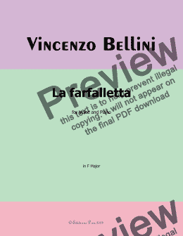 page one of V. Bellini-La farfalletta, in F Major