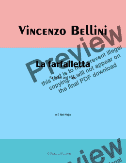 page one of V. Bellini-La farfalletta, in E flat Major