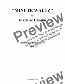 page one of Waltz No. 6 in D-Flat Major, Op. 64/1, "Minute" or "Valse du petit chien"