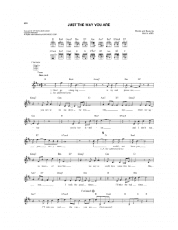 page one of Just The Way You Are (Mandolin)