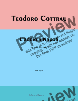 page one of T. Cottrau-Laddio a Napoli, in B Major