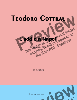 page one of T. Cottrau-Laddio a Napoli, in F sharp Major