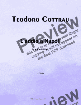 page one of T. Cottrau-Laddio a Napoli, in F Major