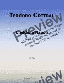 page one of T. Cottrau-Laddio a Napoli, in E Major