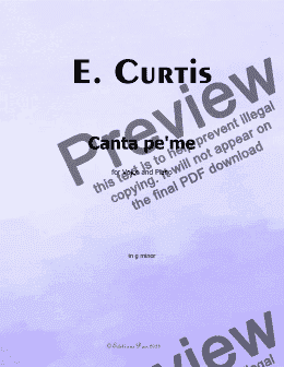 page one of De Curtis-Canta pe me, in g minor