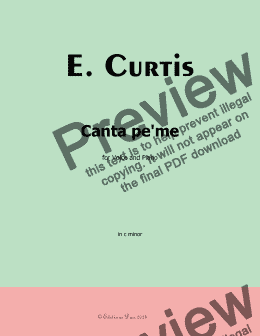 page one of De Curtis-Canta pe me, in c minor