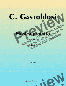 page one of Gastaldon-Musica proibita, in A Major