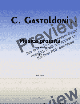 page one of Gastaldon-Musica proibita, in B Major