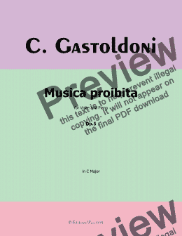 page one of Gastaldon-Musica proibita, in C Major