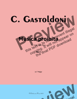 page one of Gastaldon-Musica proibita, in F Major