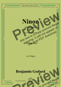 page one of B. Godard-Ninon(Sérénade),in G Major