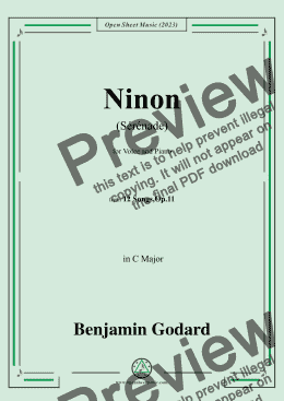 page one of B. Godard-Ninon(Sérénade),in C Major