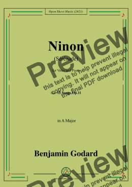 page one of B. Godard-Ninon(Sérénade),in A Major