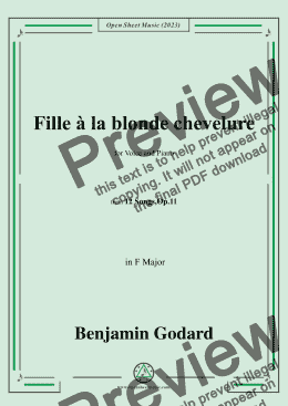 page one of B. Godard-Fille à la blonde chevelure,in F Major