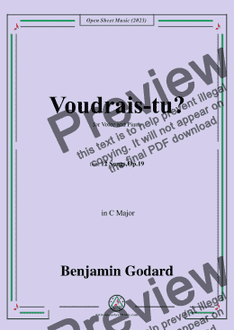 page one of B. Godard-Voudrais-tu?in C Major,Op.19 No.4