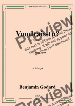 page one of B. Godard-Voudrais-tu?in B Major,Op.19 No.4