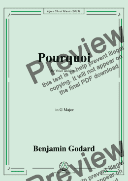 page one of B. Godard-Pourquoi,in G Major