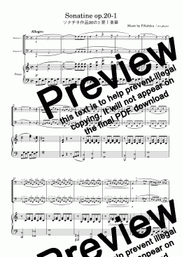 page one of "Sonatine op.20-1" Bassoon & Piano