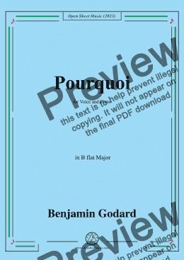 page one of B. Godard-Pourquoi,in B flat Major