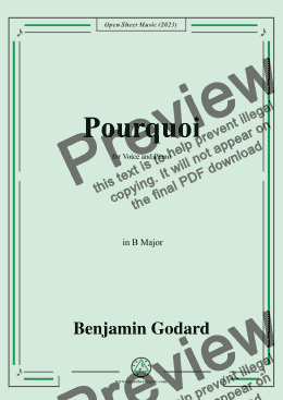 page one of B. Godard-Pourquoi,in B Major