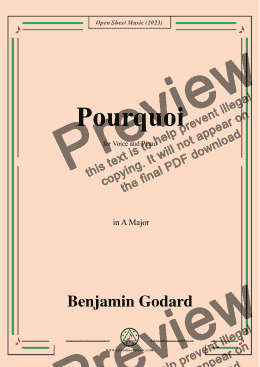 page one of B. Godard-Pourquoi,in A Major