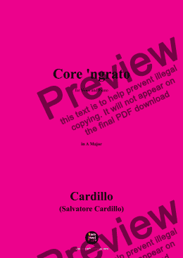 page one of Cardillo-Core 'ngrato, in A Major