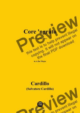 page one of Cardillo-Core 'ngrato, in A flat Major