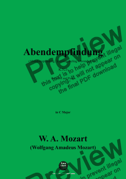 page one of W. A. Mozart-Abendempfindung, in C Major