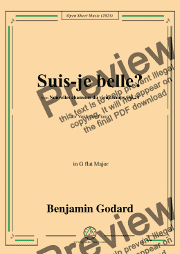 page one of B. Godard-Suis-je belle?in G flat Major,Op.24 No.1