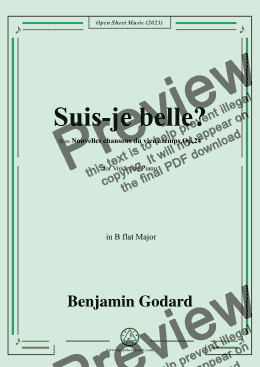 page one of B. Godard-Suis-je belle?in B flat Major,Op.24 No.1