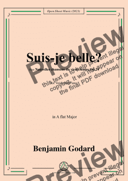 page one of B. Godard-Suis-je belle?in A flat Major,Op.24 No.1