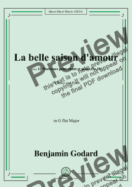 page one of B. Godard-La belle saison d'amour,in G flat Major,Op.10 No.10